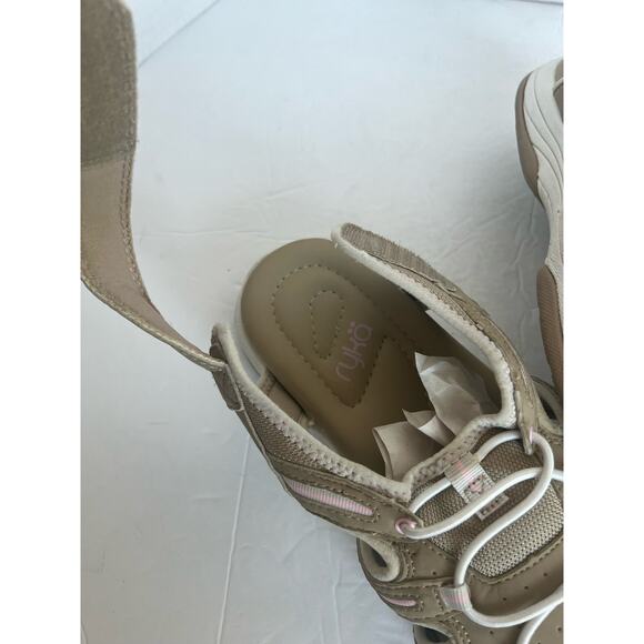Ryka Grotto Hiking Fisherman Tan & Pink Square Toe Strappy Water Sandals Sz 11W - Picture 6 of 11